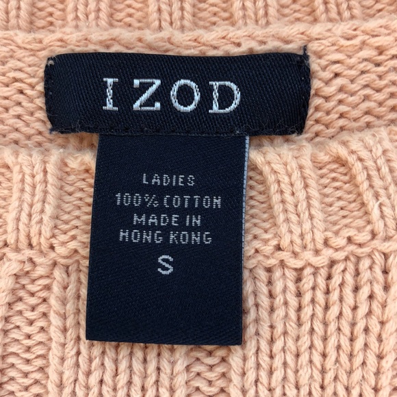 Izod Peach-Colored Cable Knit Sweater - Final Price - Picture 3 of 4
